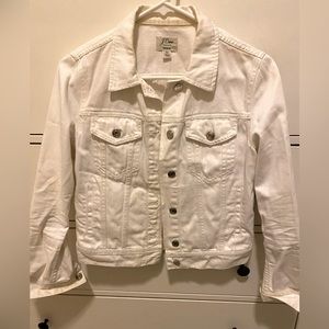White J Crew Denim Jacket - XS